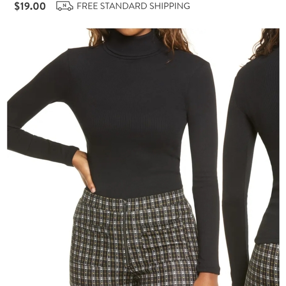 BP black ribbed turtleneck size L - Picture 1 of 5